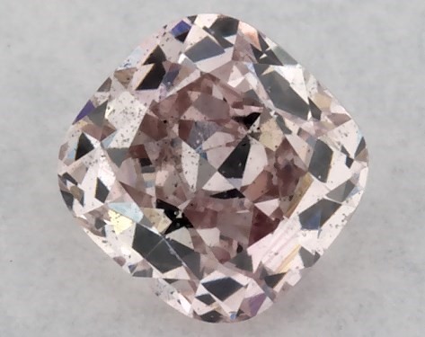GIA 0.21 Carat Fancy Brownish Pink-SI1 Cushion Modified Cut Diamond